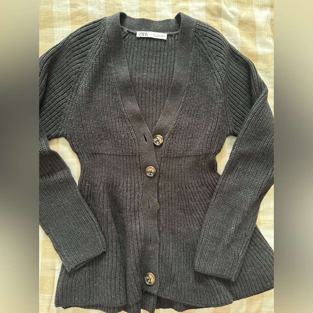 Zara Fitted Waist Cardigan